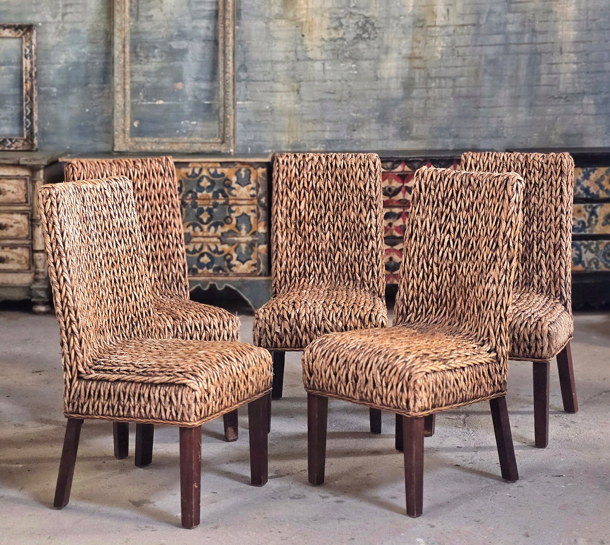 Lote de 5 Sillas Diseño Mid-Century