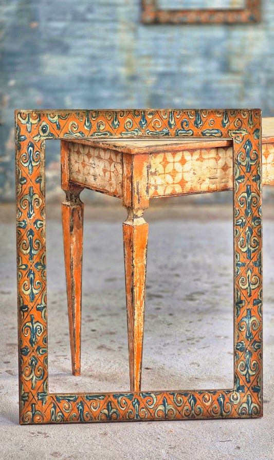 Pareja Marcos Patrón Azulejo Naranja